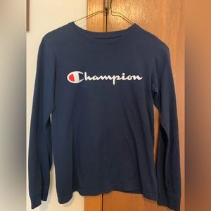 Champion Boys long sleeve shirt Navy Blue